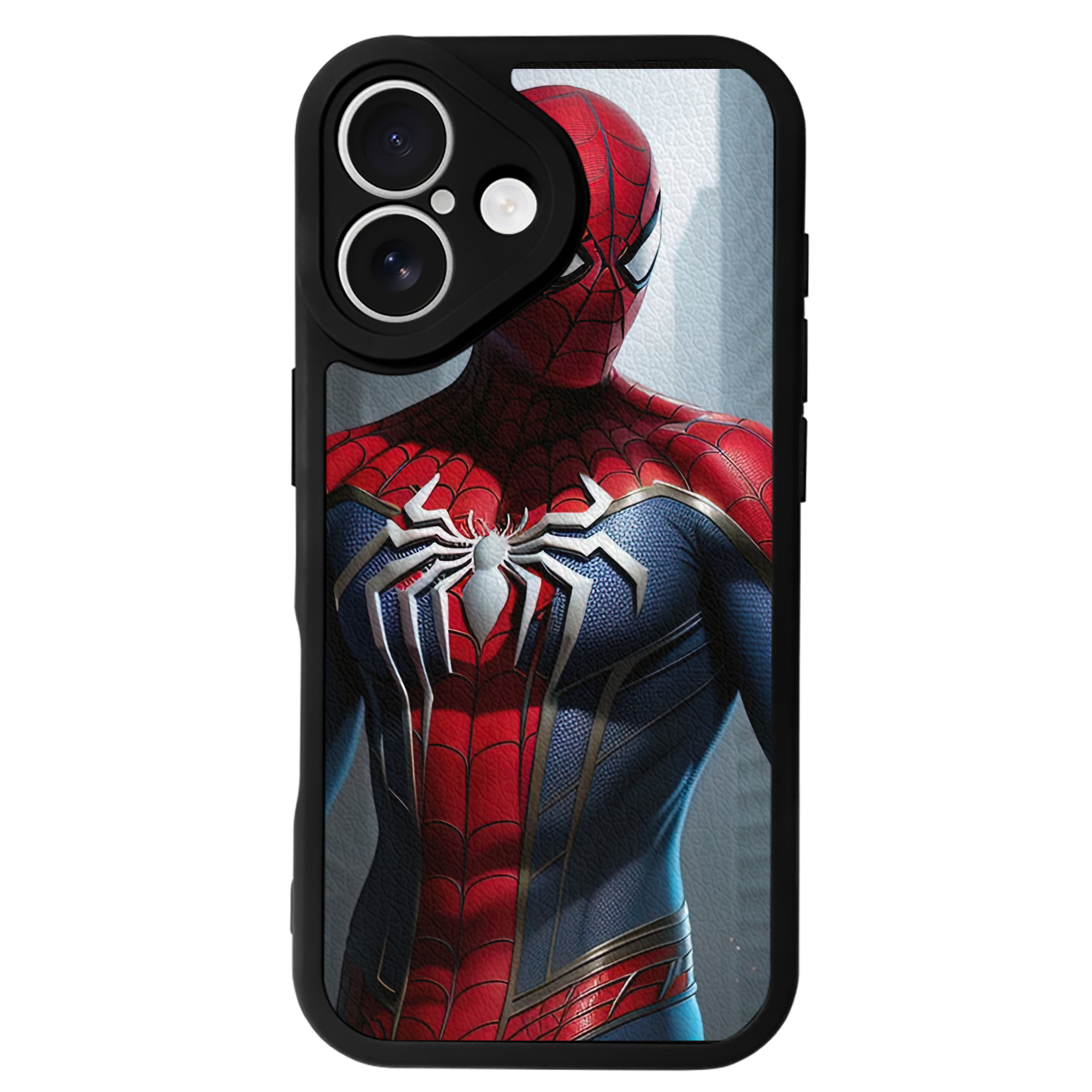 （画像用） Spider Man スパイダーマン 【iPhone 16シリーズ対応】シリコンスマホケース（レザー調） 材質：シリコン